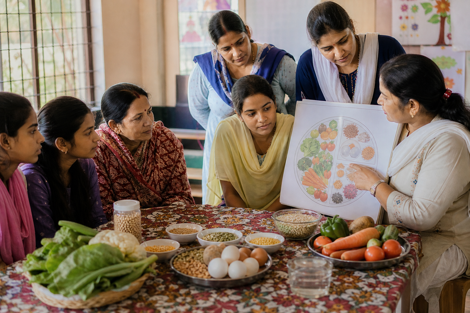 Nutrition security session with protein-rich food