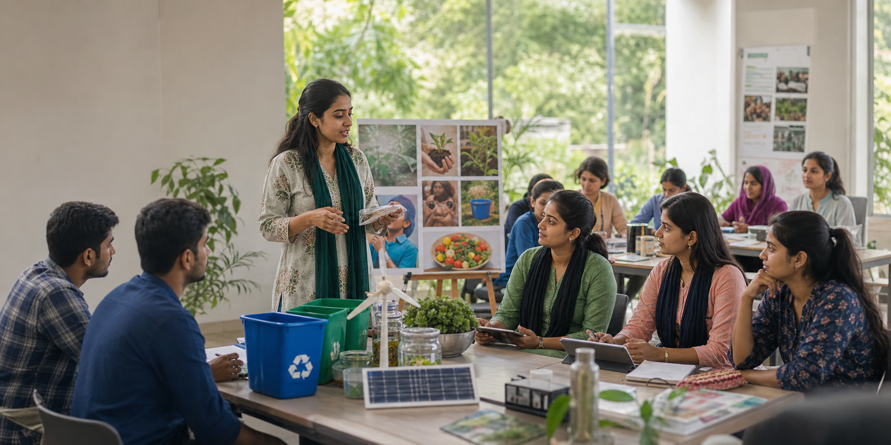 Community skilling workshop for green livelihoods and health
